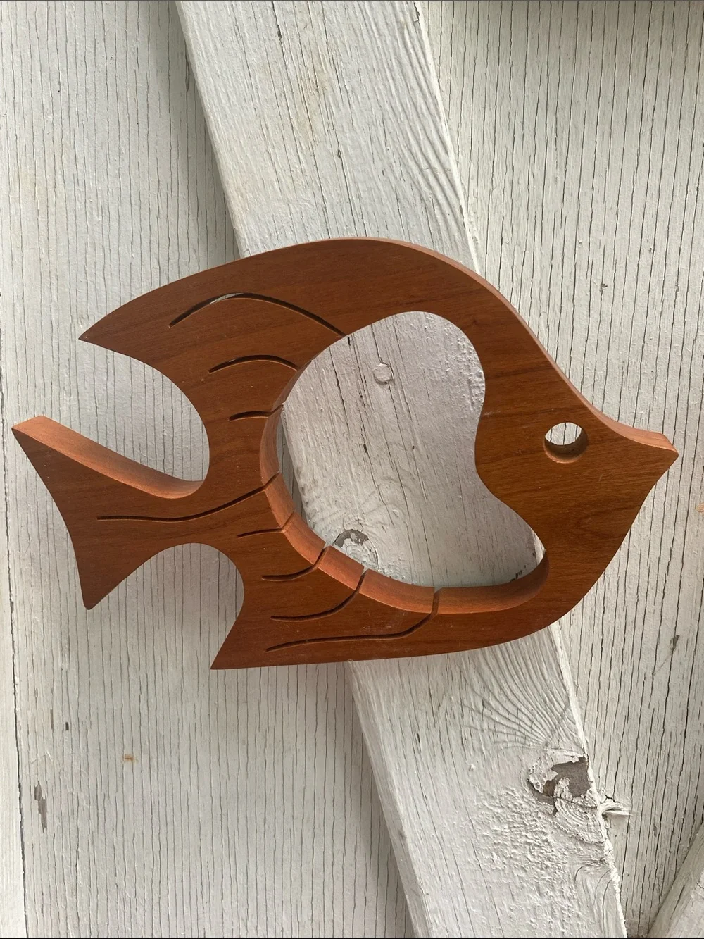 Wooden Fish Wall Décor Trio - Natural, Brown, Dark Wood